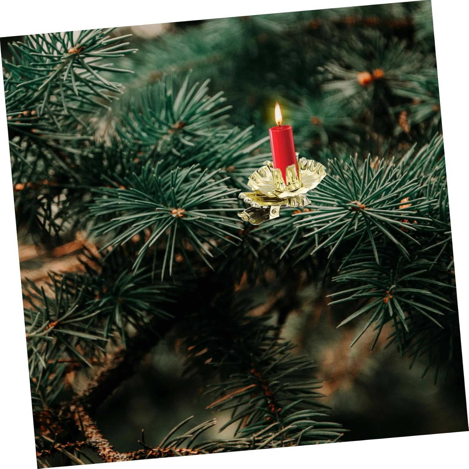 4 Sets Modern Style Clip-on Candle Holders for Christmas Tree