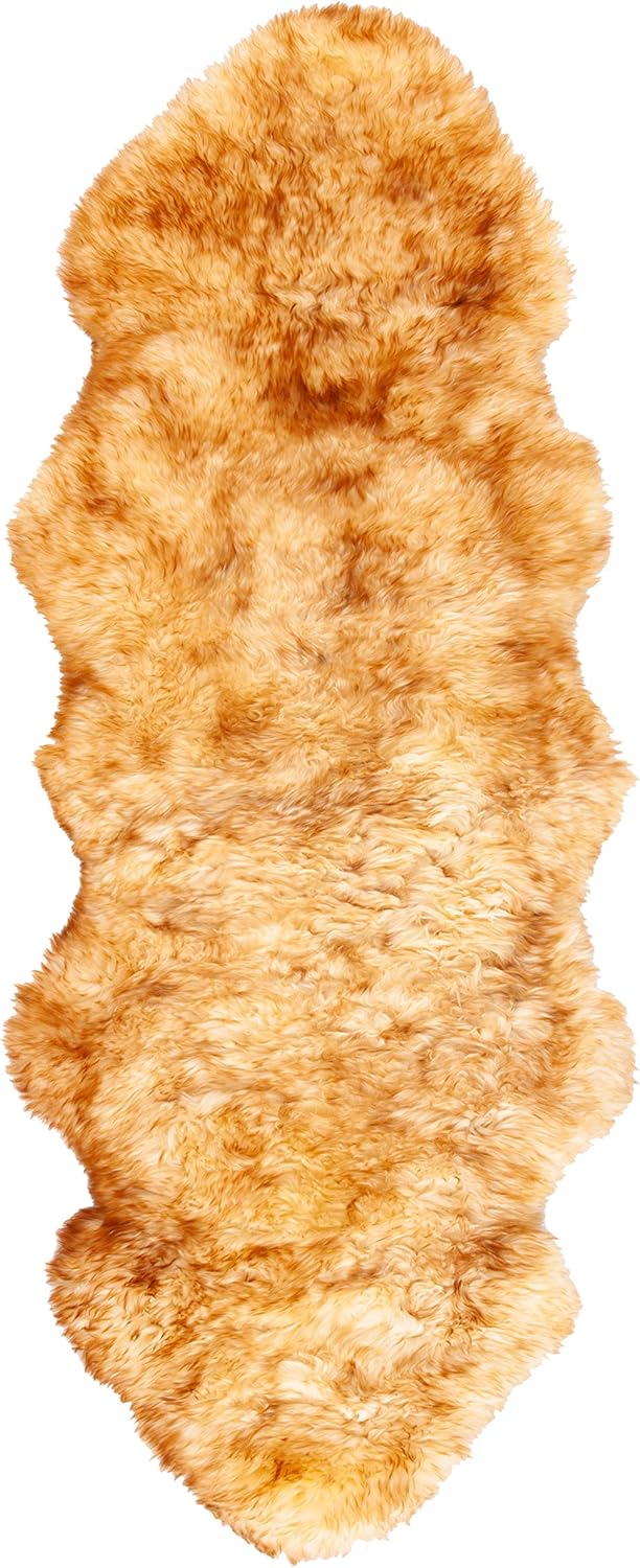 Safavieh Sheep Skin Runner Rug 2 x 6 Champagne