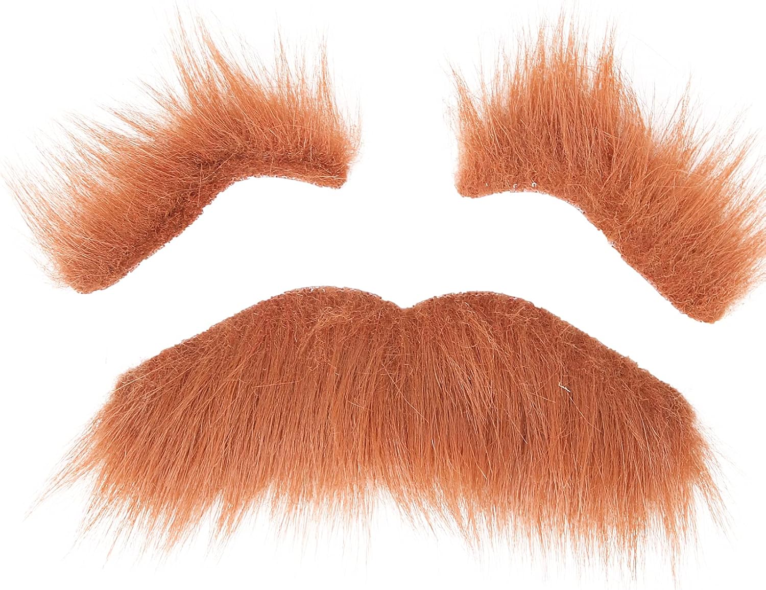 Wnvivi 3pcs Fake Beard Eyebrow Set - Self Adhesive Costume Facial Hair