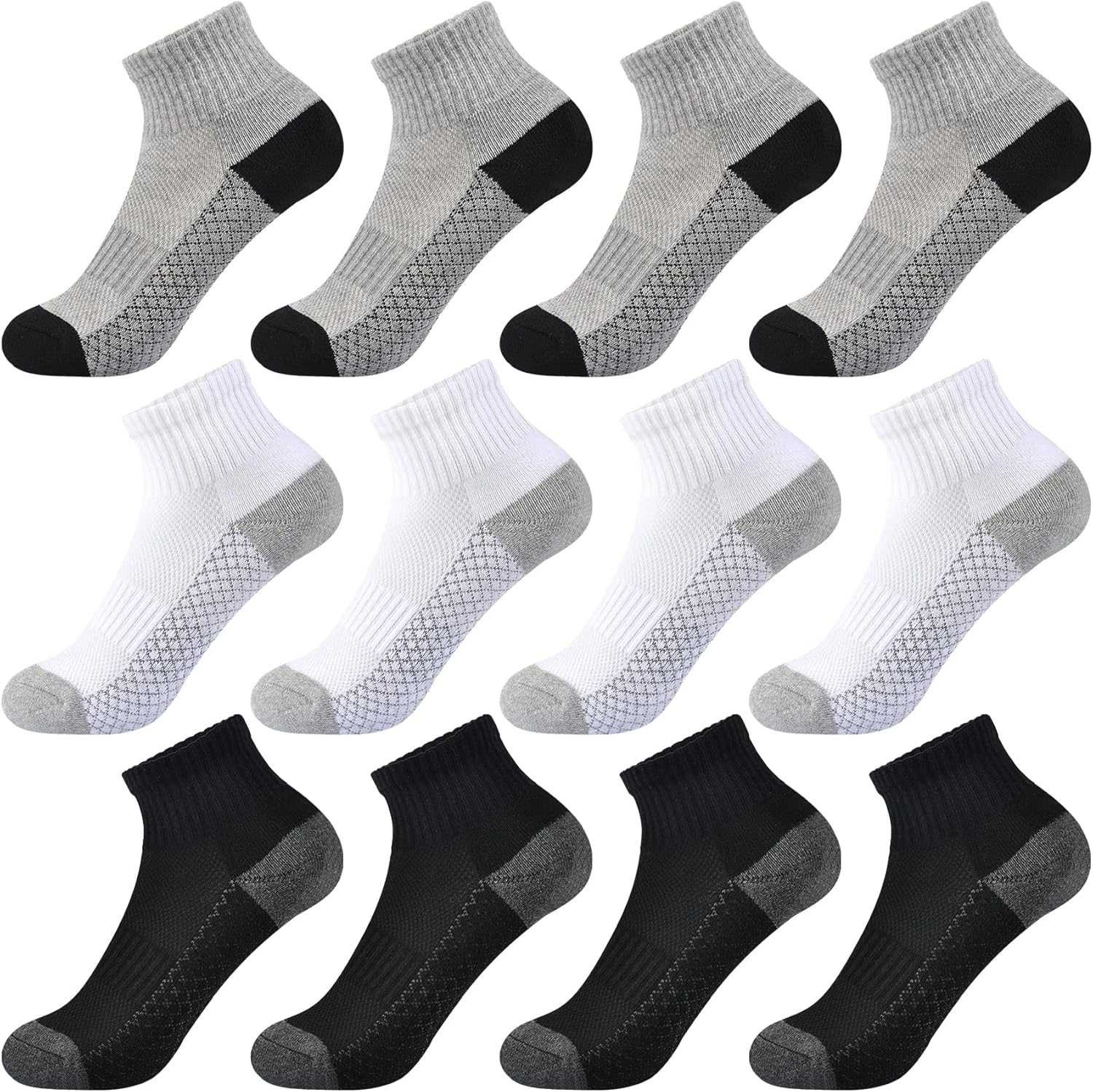 Coziwill Kids Ankle Socks 12 Pairs for All Seasons
