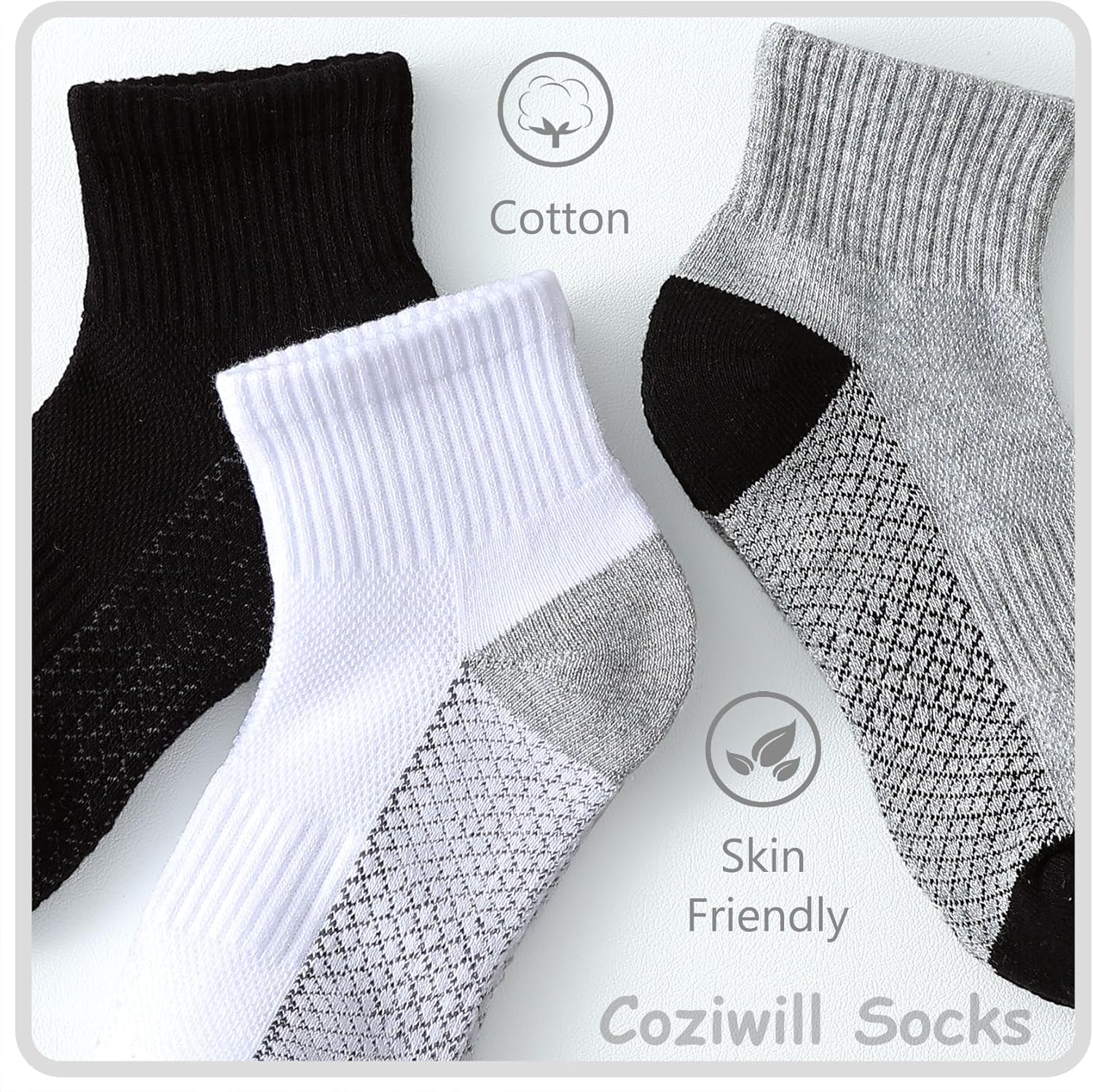Coziwill Kids Ankle Socks 12 Pairs for All Seasons