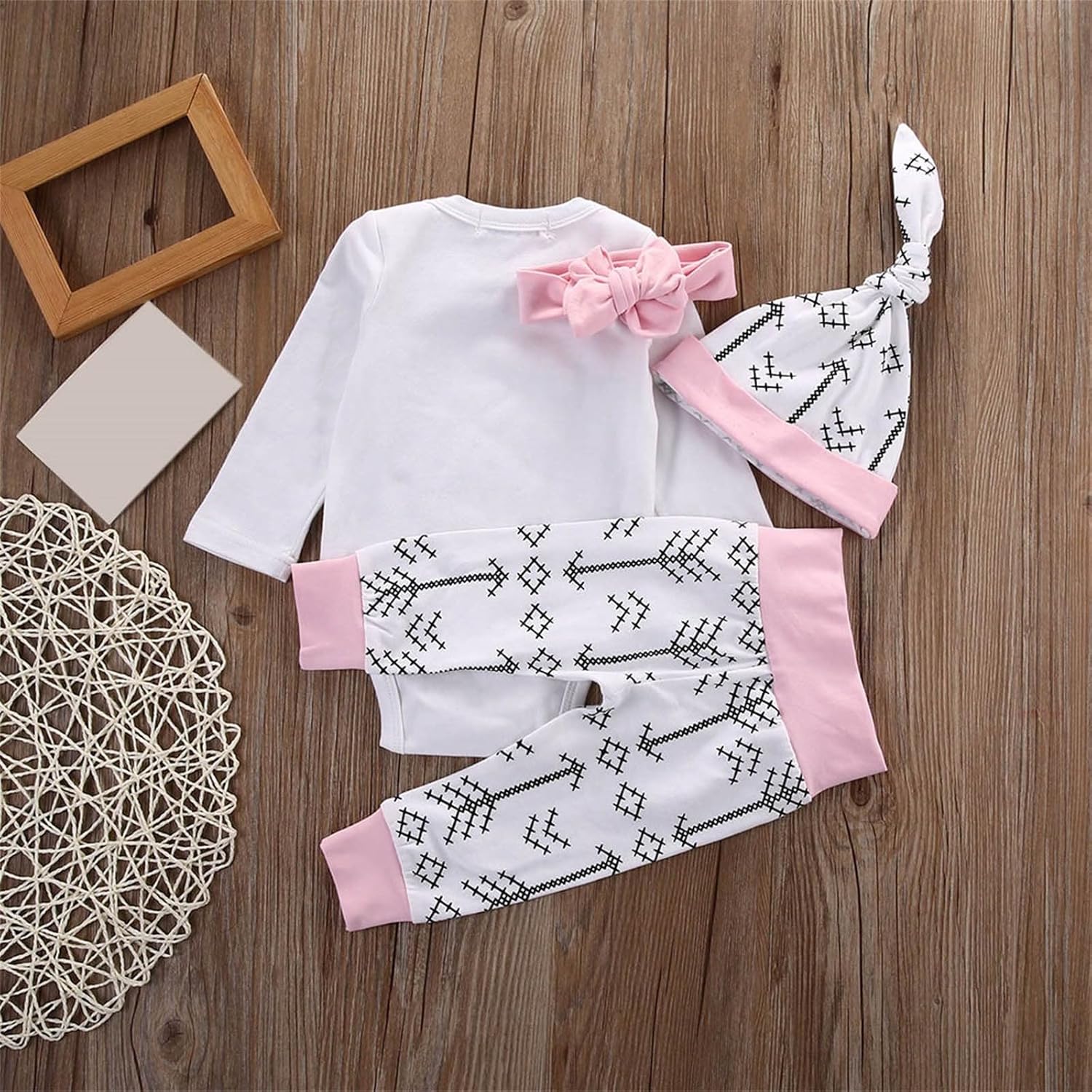 Unisex 4Pcs Newborn Baby Pajamas Set with Hat