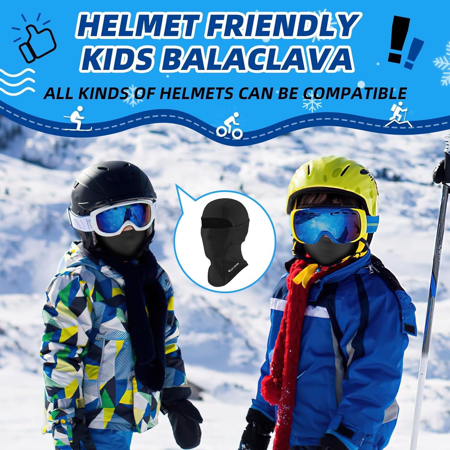 ICOCOPRO Kids Balaclava Windproof Thermal Face Mask