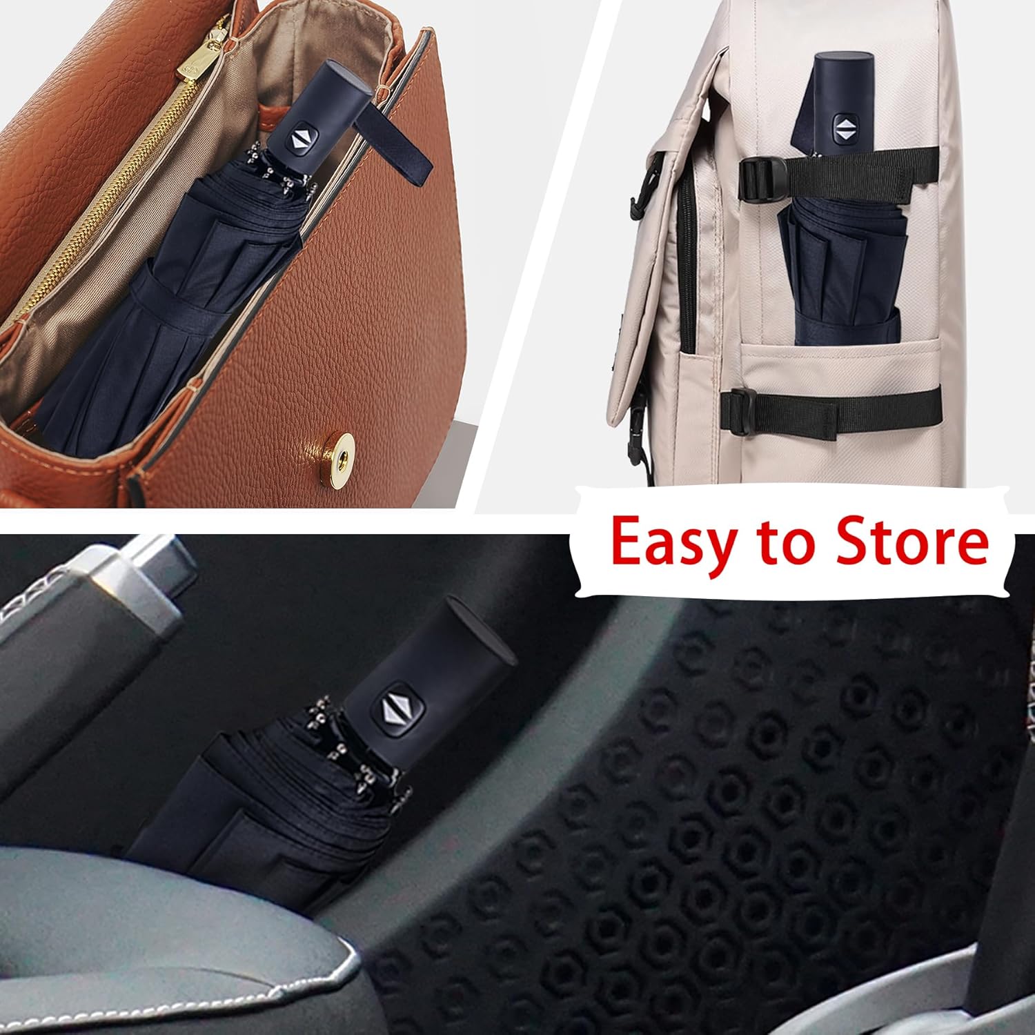 NPCQUN Windproof Travel Umbrella - Compact Lightweight Automatic