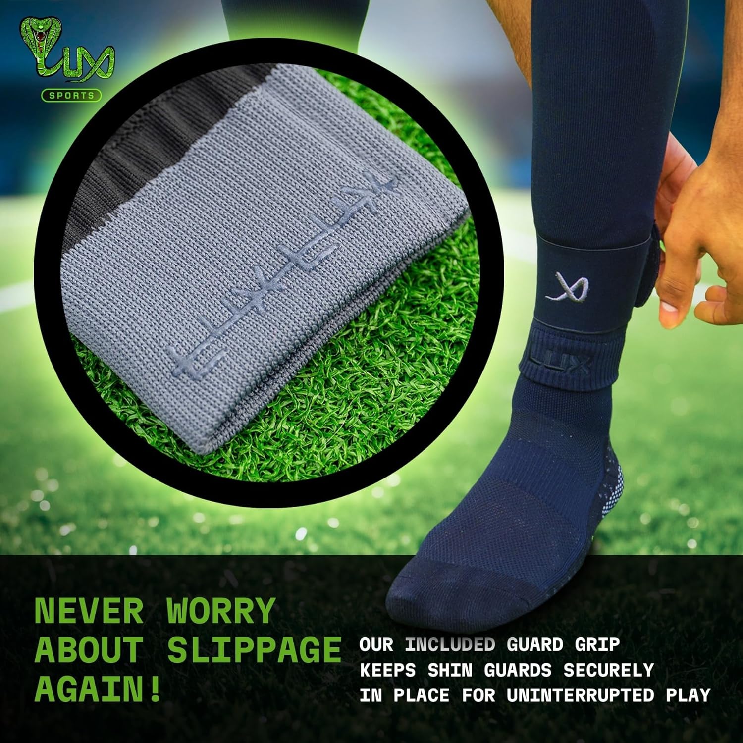 LUX Soccer Sleeves with Guard Stays for Men and Boys