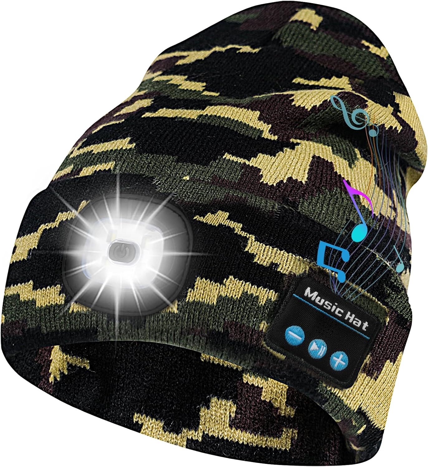 Bosttor Bluetooth Beanie Hat with LED Light