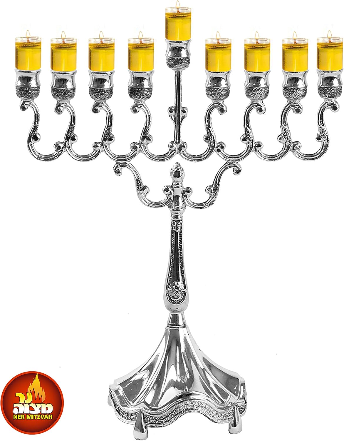 Ner Mitzvah Flower Shaped Floating Wicks - 50 Count