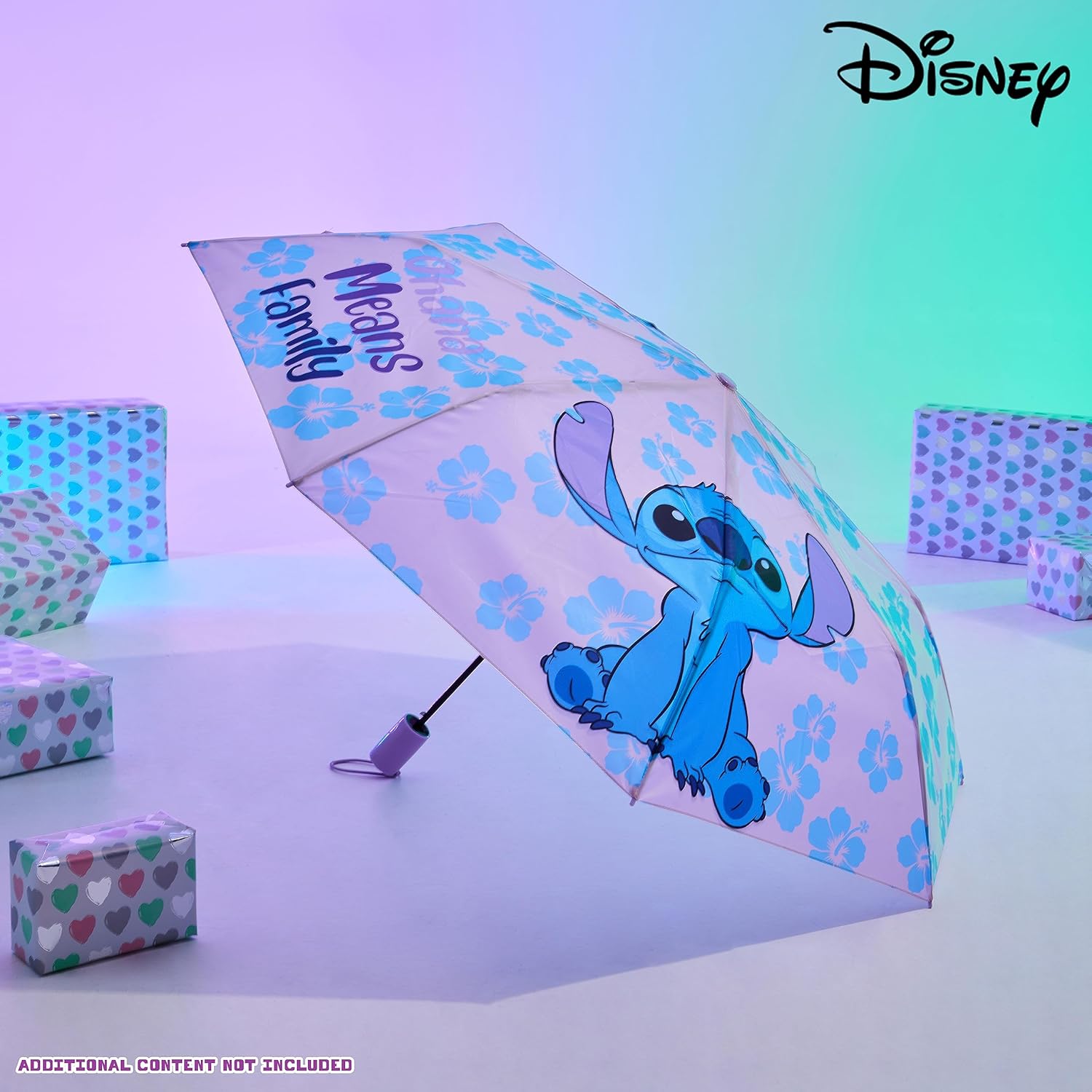 Disney Stitch Folding Umbrella - Lightweight Telescopic for Travel