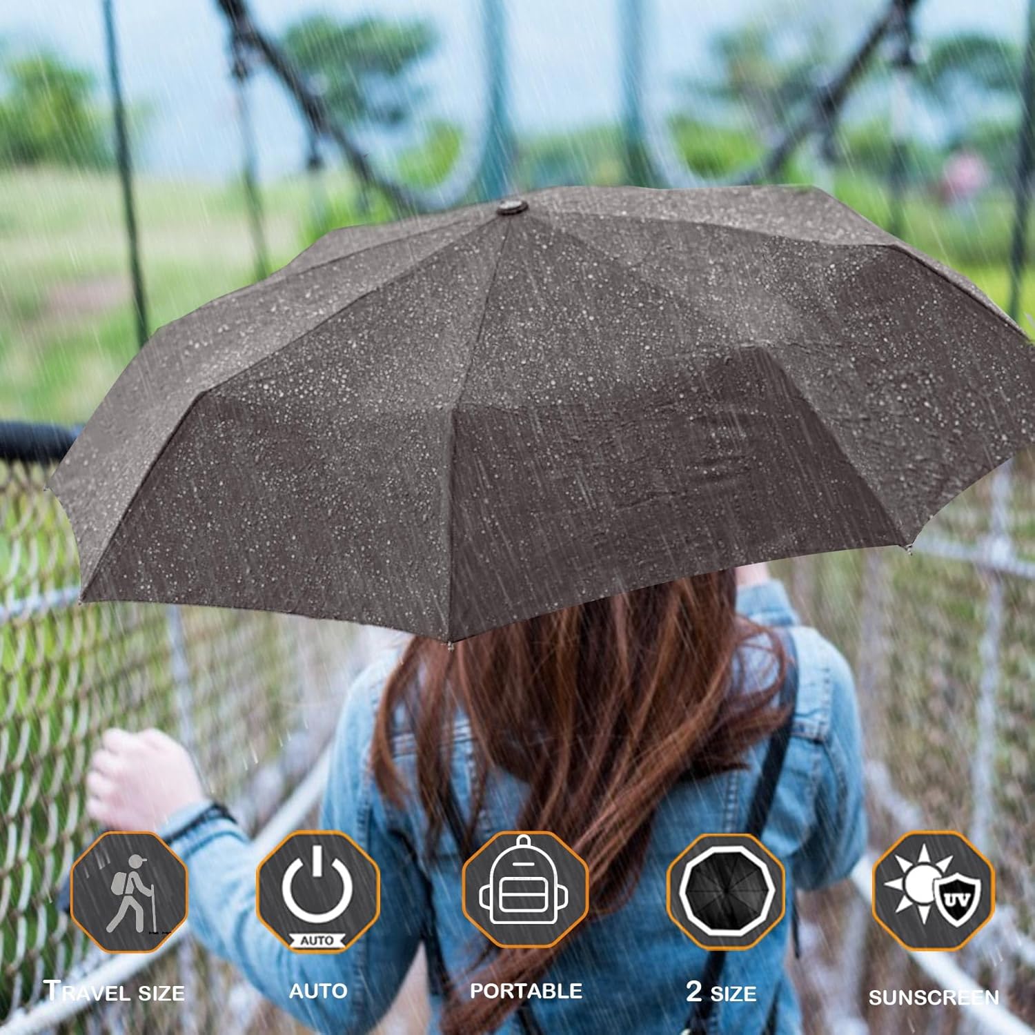 MRTLLOA 42 Inch Windproof Travel Umbrella