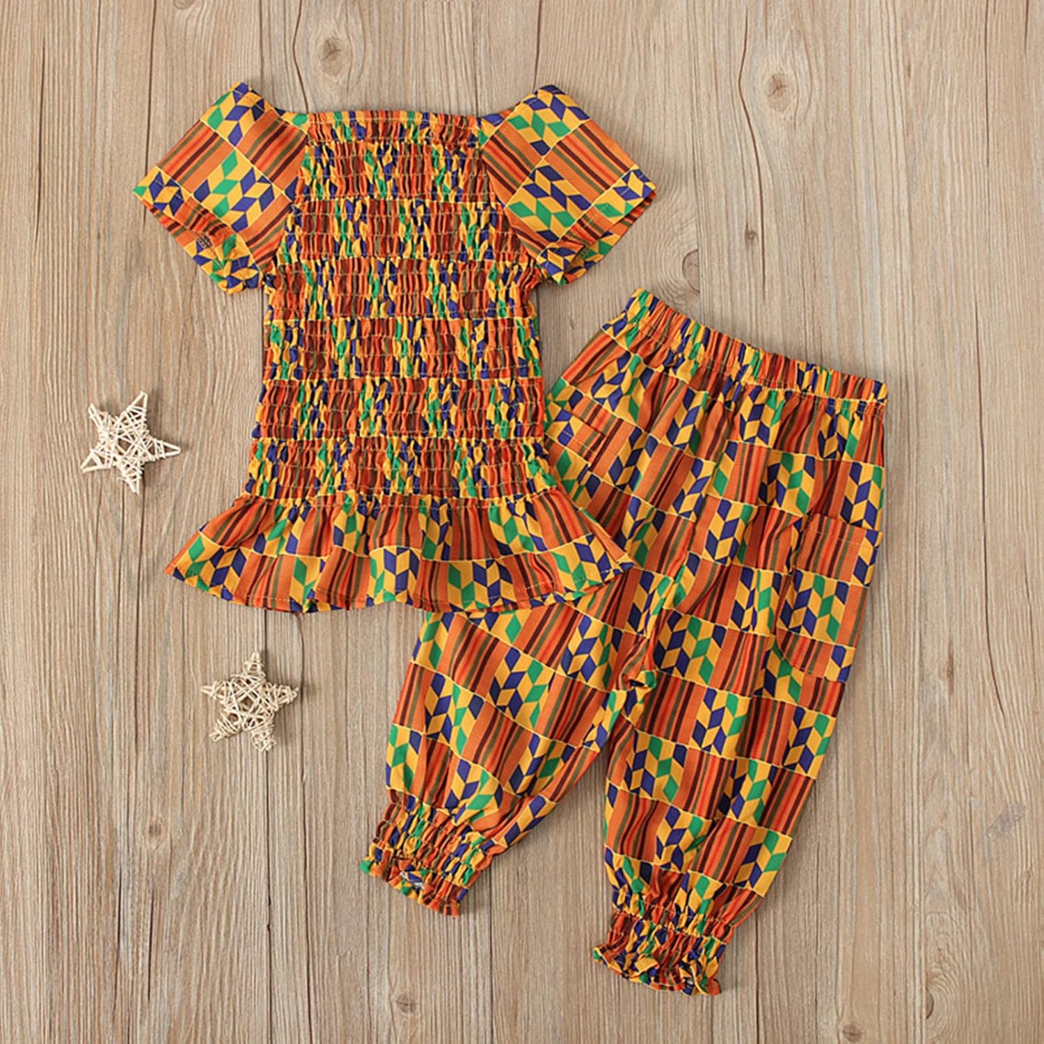 Kids African Print Dashiki Outfit for Girls