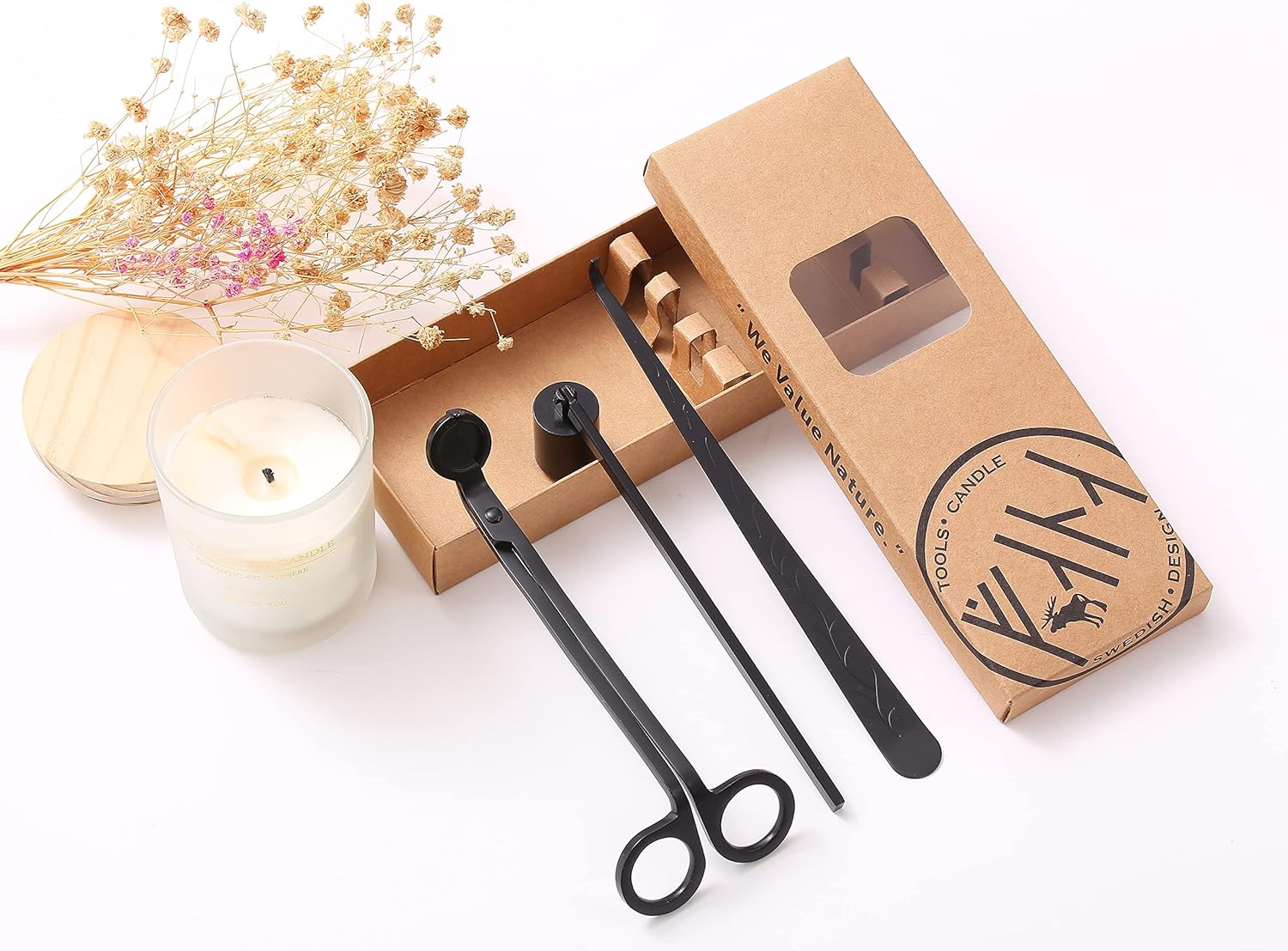 BEDOGO 3 in 1 Candle Accessory Set - Black 1