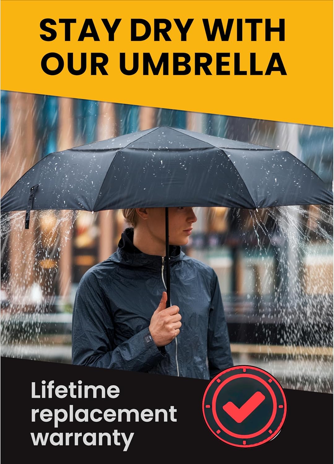Windproof Travel Umbrella with 10 Bigger Canopy 1