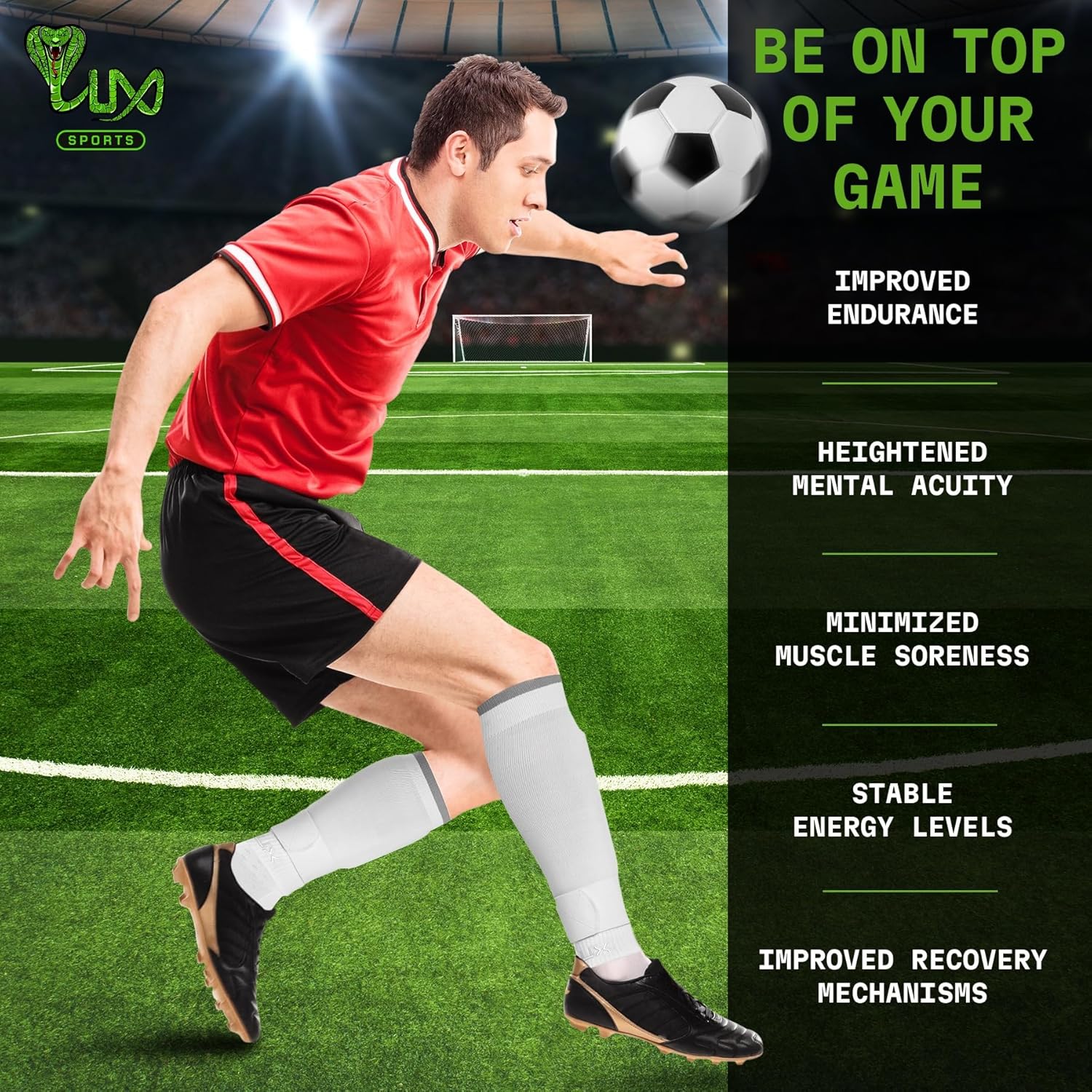 LUX Soccer Sleeves with Guard Stays for Men and Boys