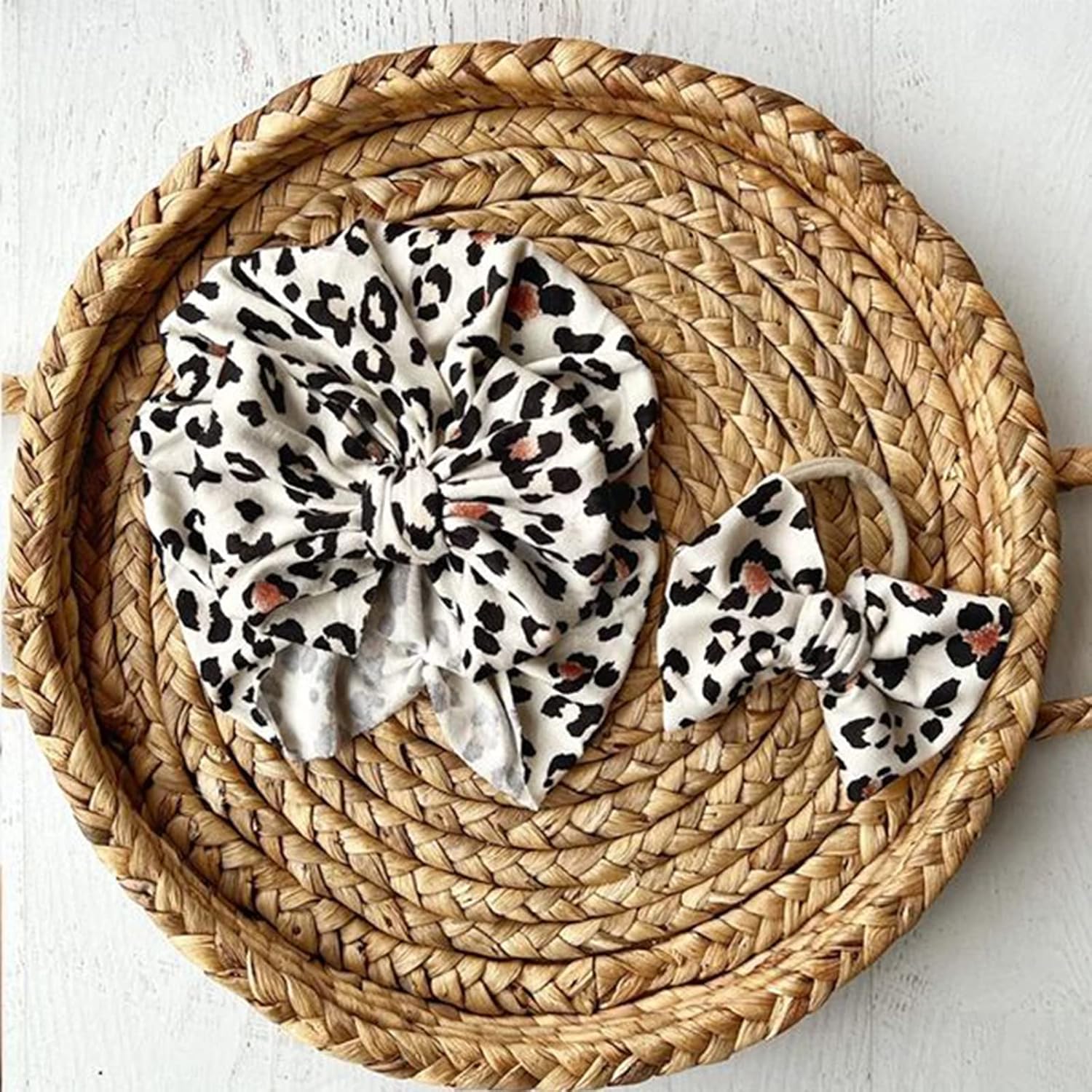Adorable Personalized Leopard Romper and Turban Set for Baby Girls