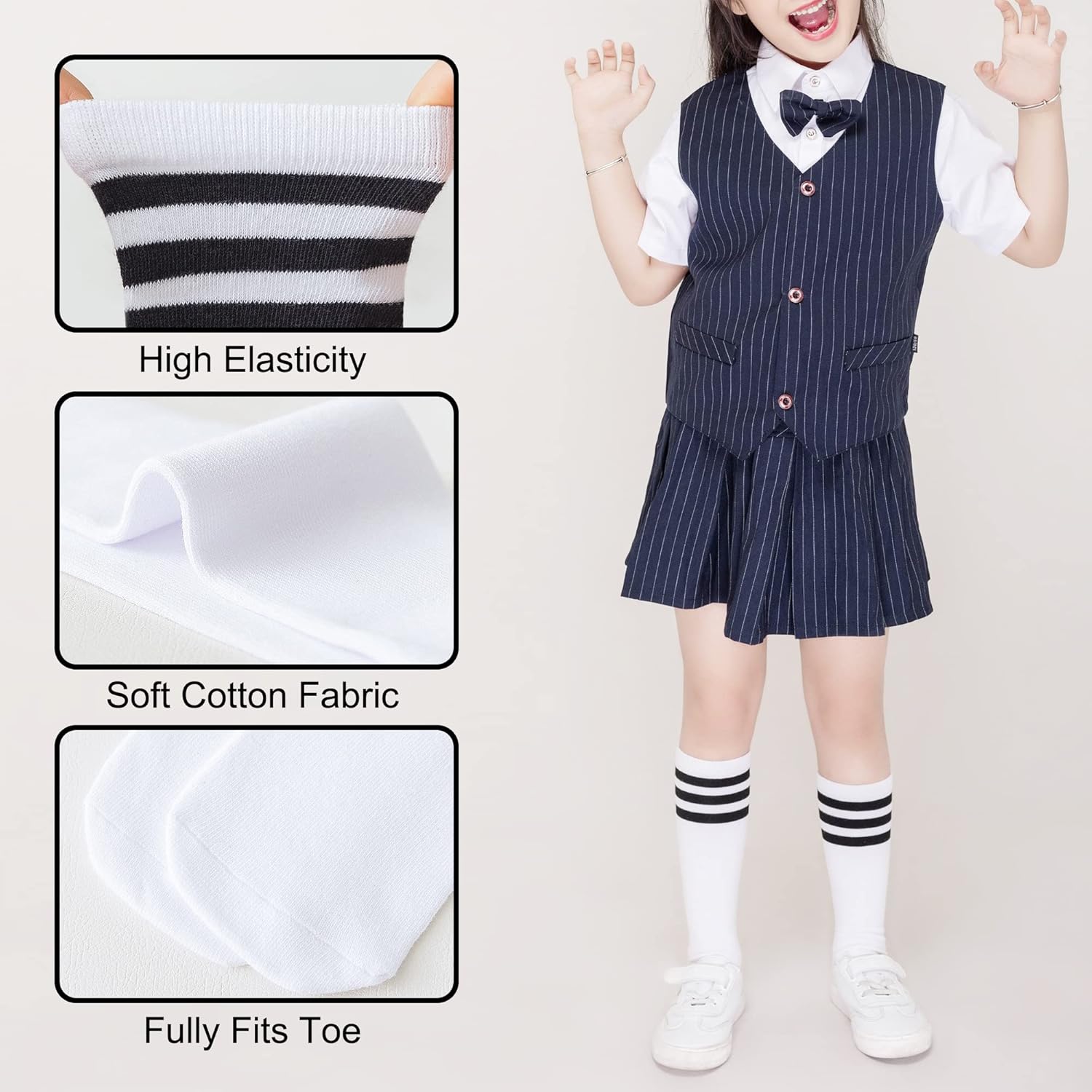 UTTPLL 4 Pairs Toddler Soccer Socks for Boys Girls