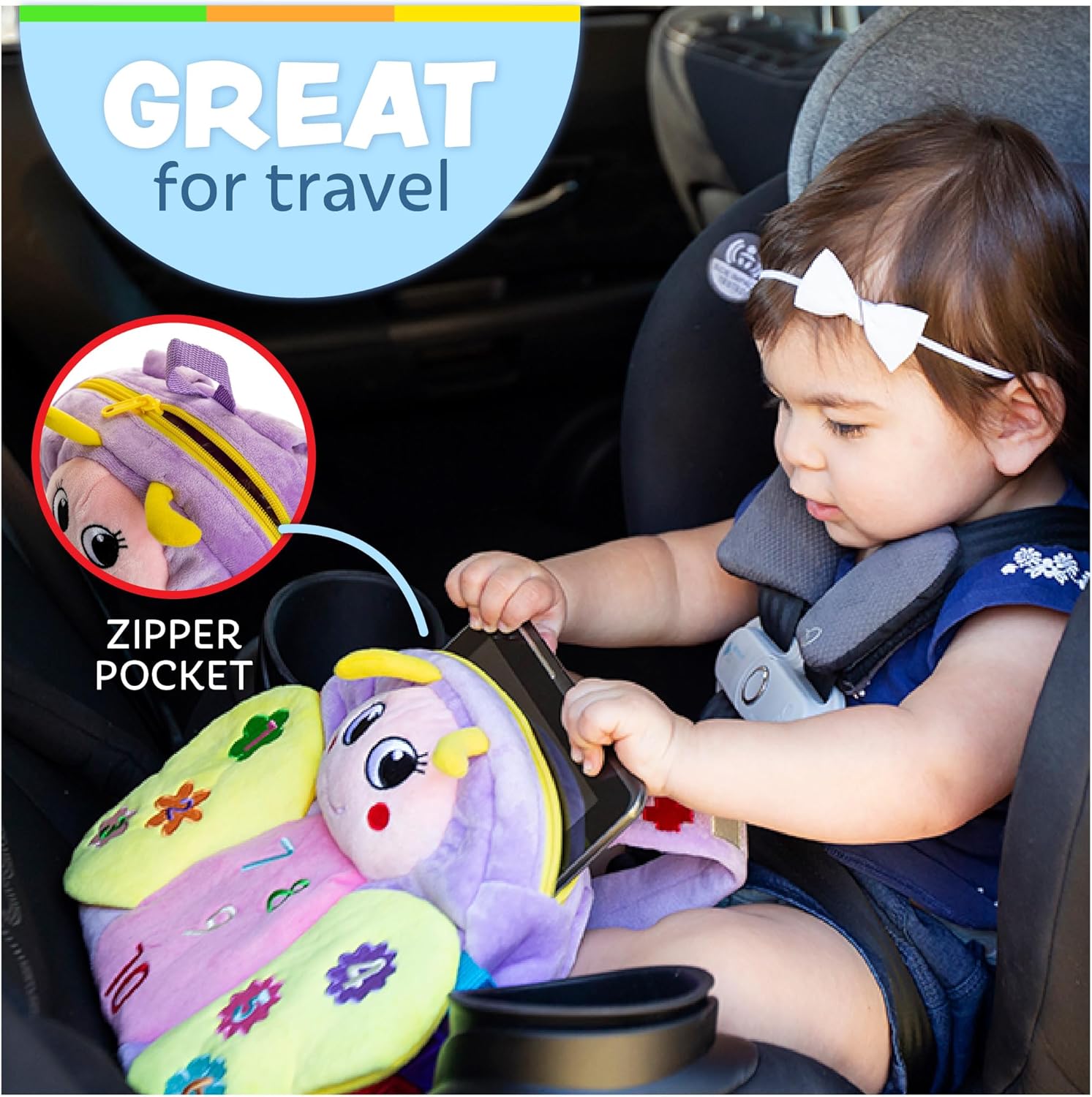Buckle Toys Blossom Butterfly Toddler Backpack