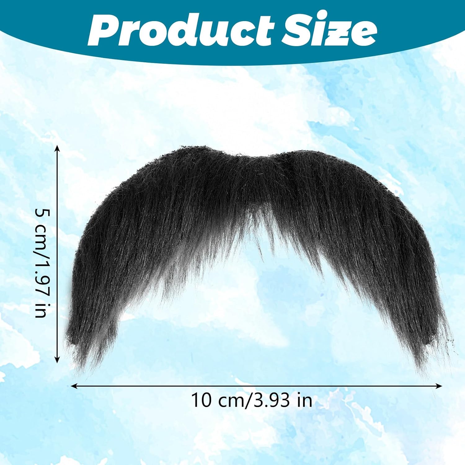 Yolev Fake Mustache Black Beard Adhesive for Adults