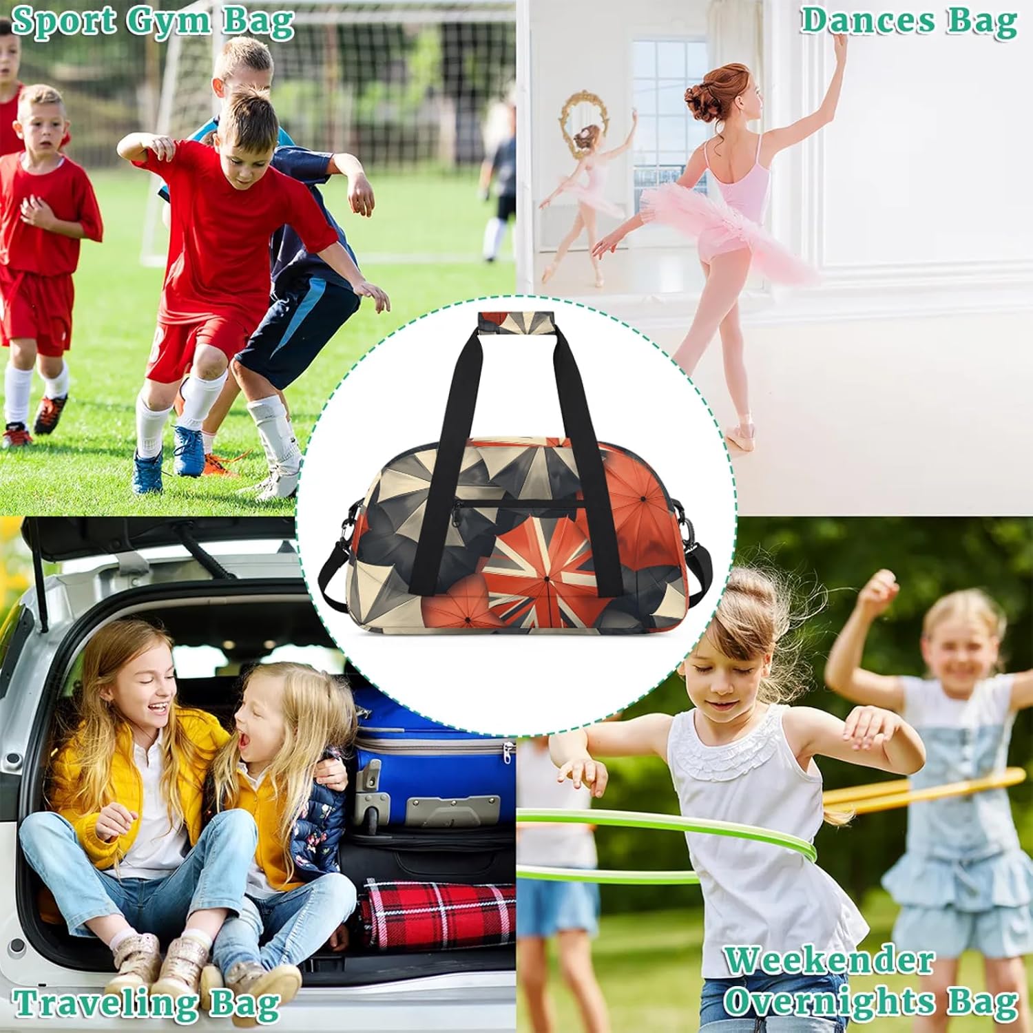 Pixframy Flag Gym Bag for Fitness Travel Sports