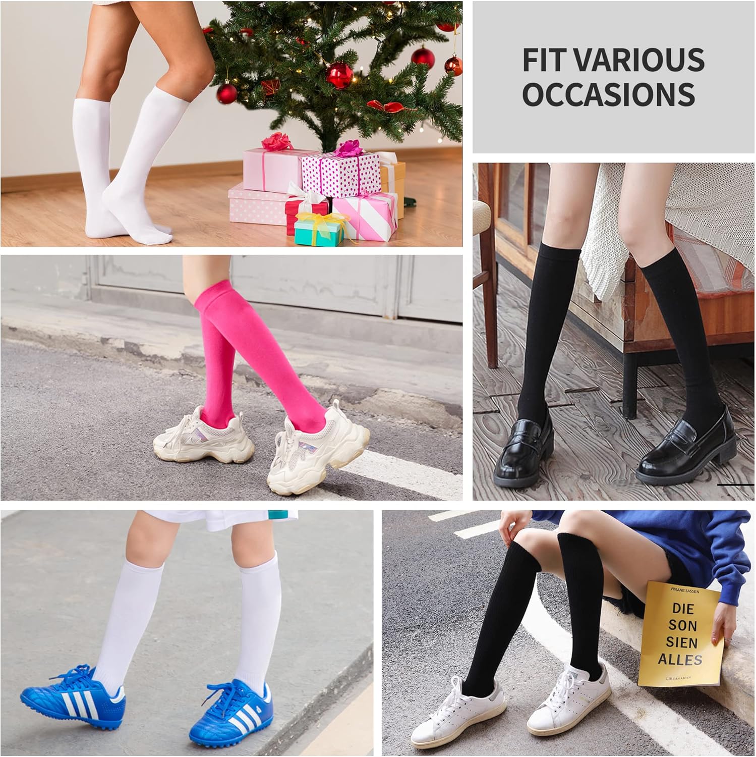 GRAPMKTG 3 Pack Multi-Sport Socks for Youth Men Women
