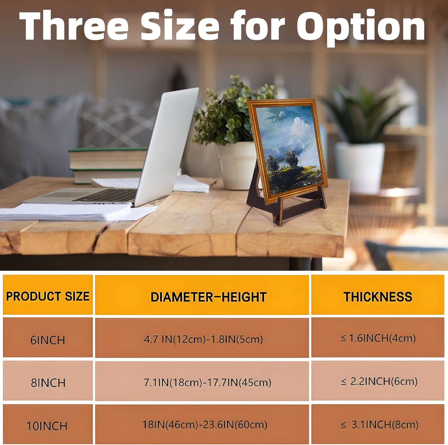 ZOZODIA 2 Pack 6 Inch Wooden Display Stand