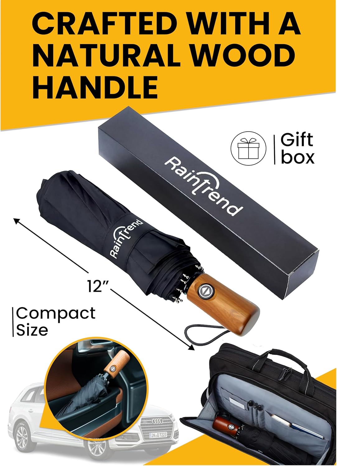 Windproof Travel Umbrella with 10 Bigger Canopy 1