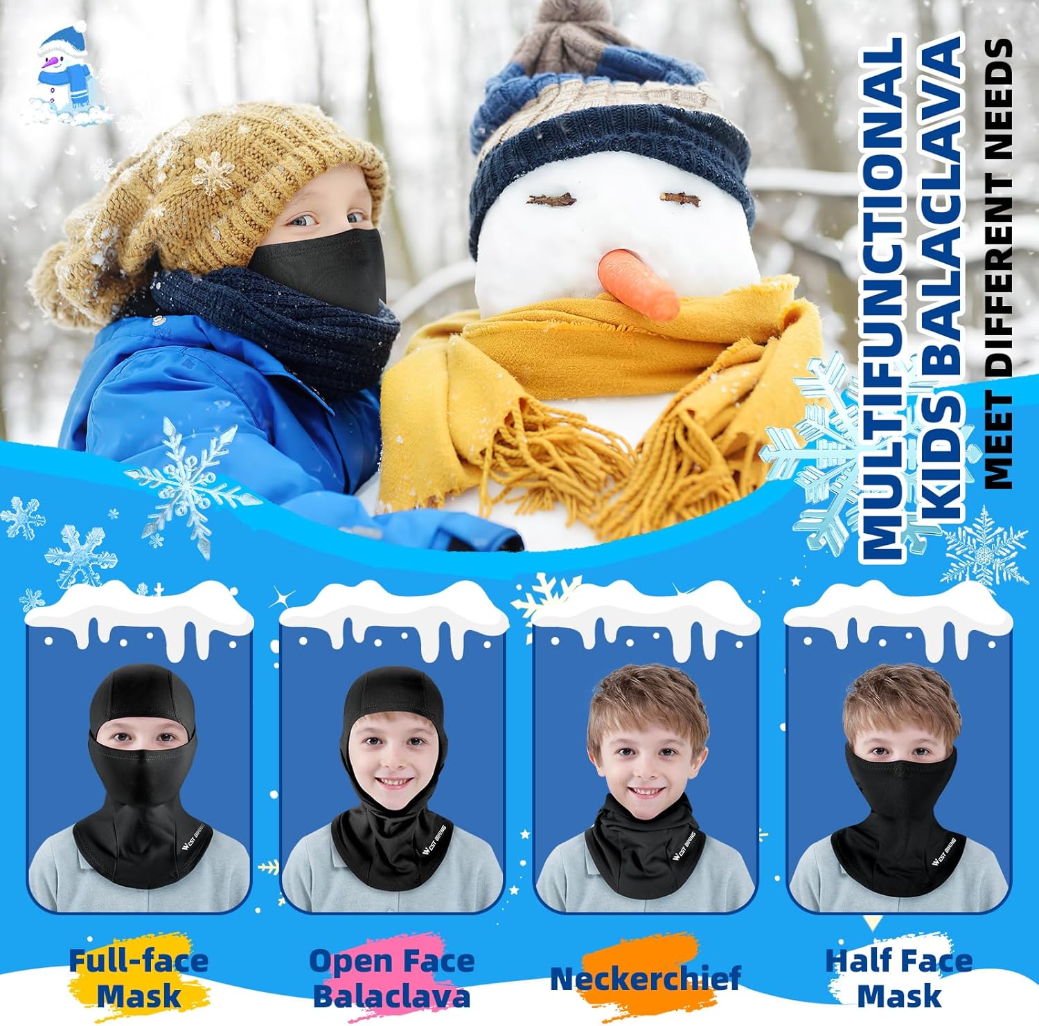 ICOCOPRO Kids Balaclava Windproof Thermal Face Mask