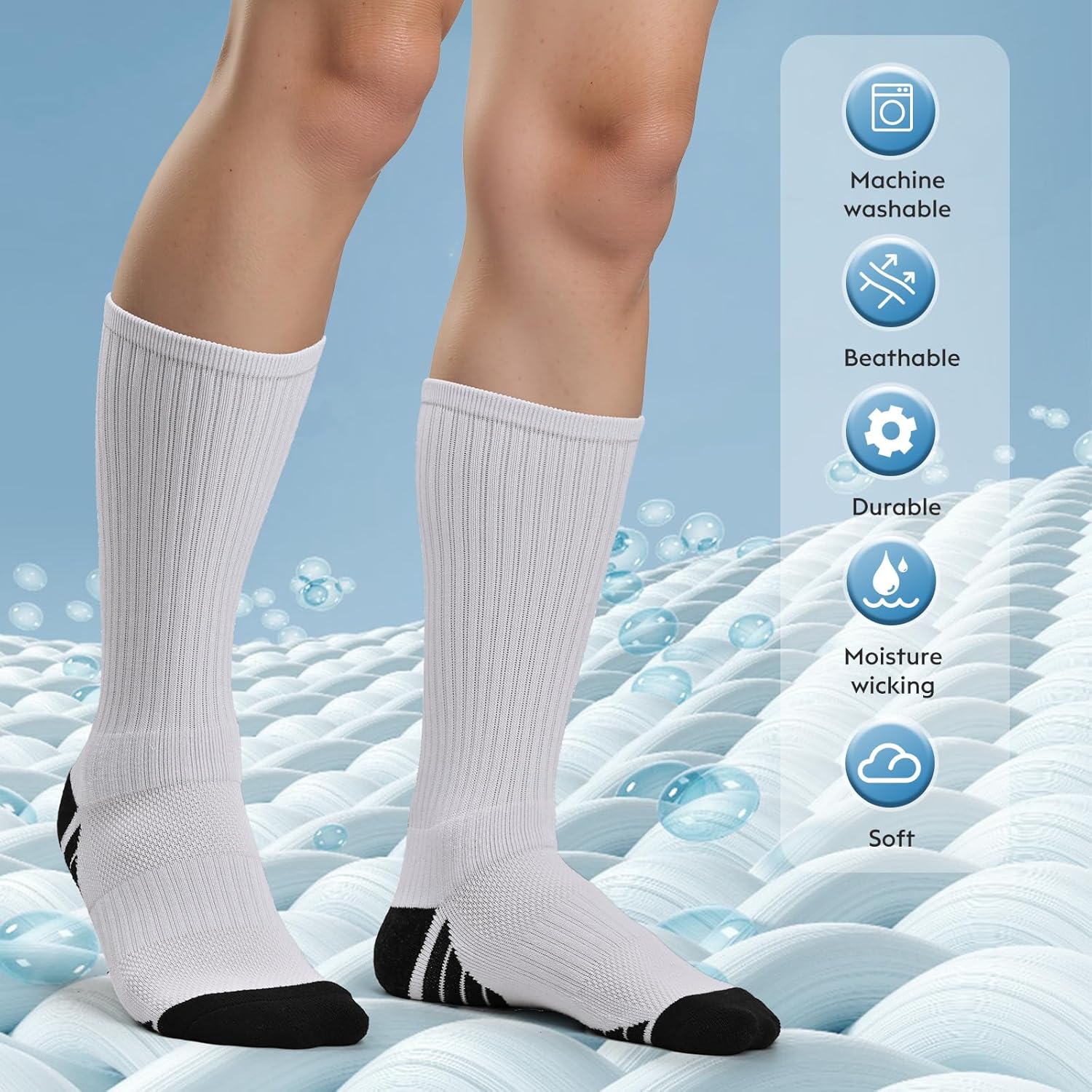 Finerview Elite Basketball Socks for Men 6 Pairs 1