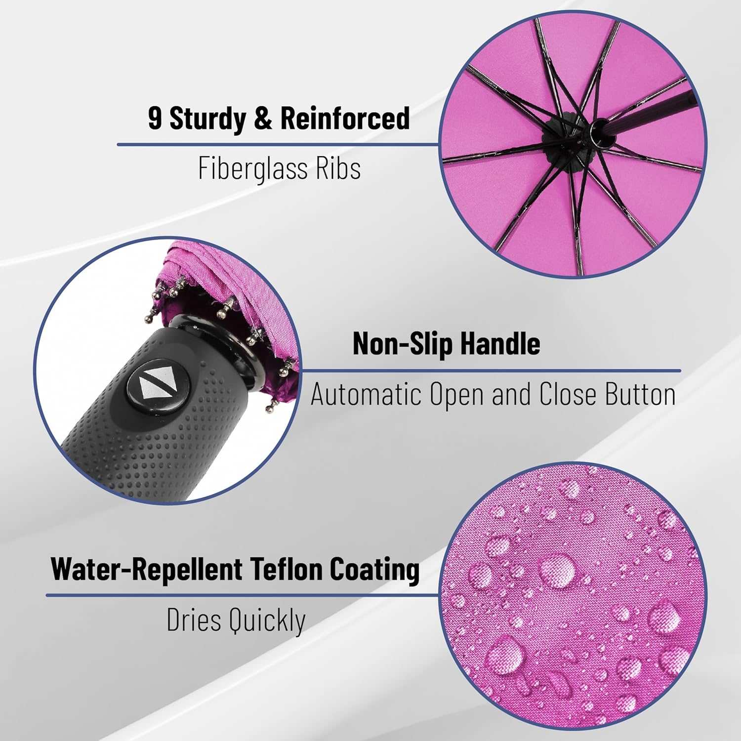 Mr Pen Windproof Travel Umbrella in Violet 1