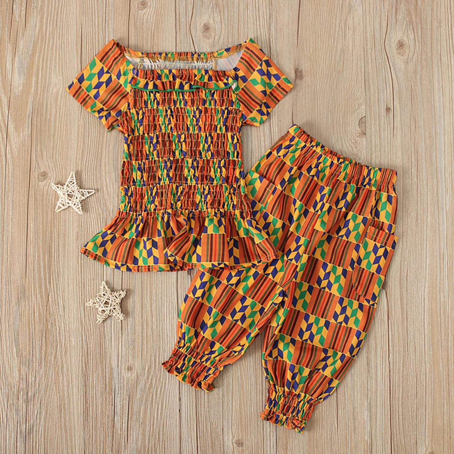 Kids African Print Dashiki Outfit for Girls