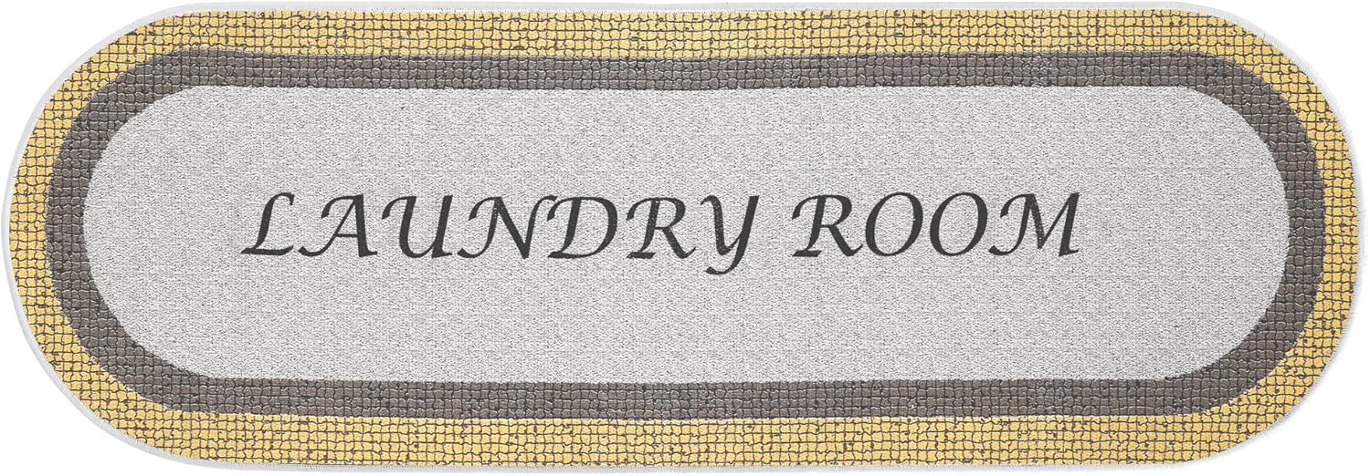 SUSSEXHOME Non-Slip Washable Laundry Rug 20x59 Inches
