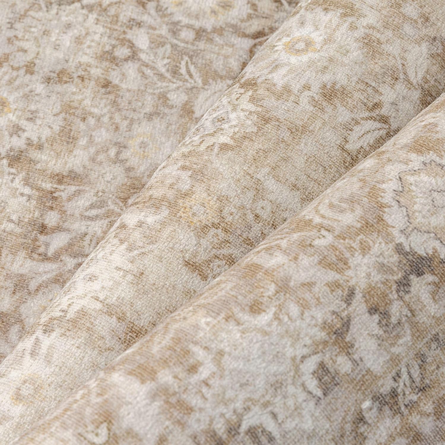 WondRg Distressed Floral Hallway Runner Rug