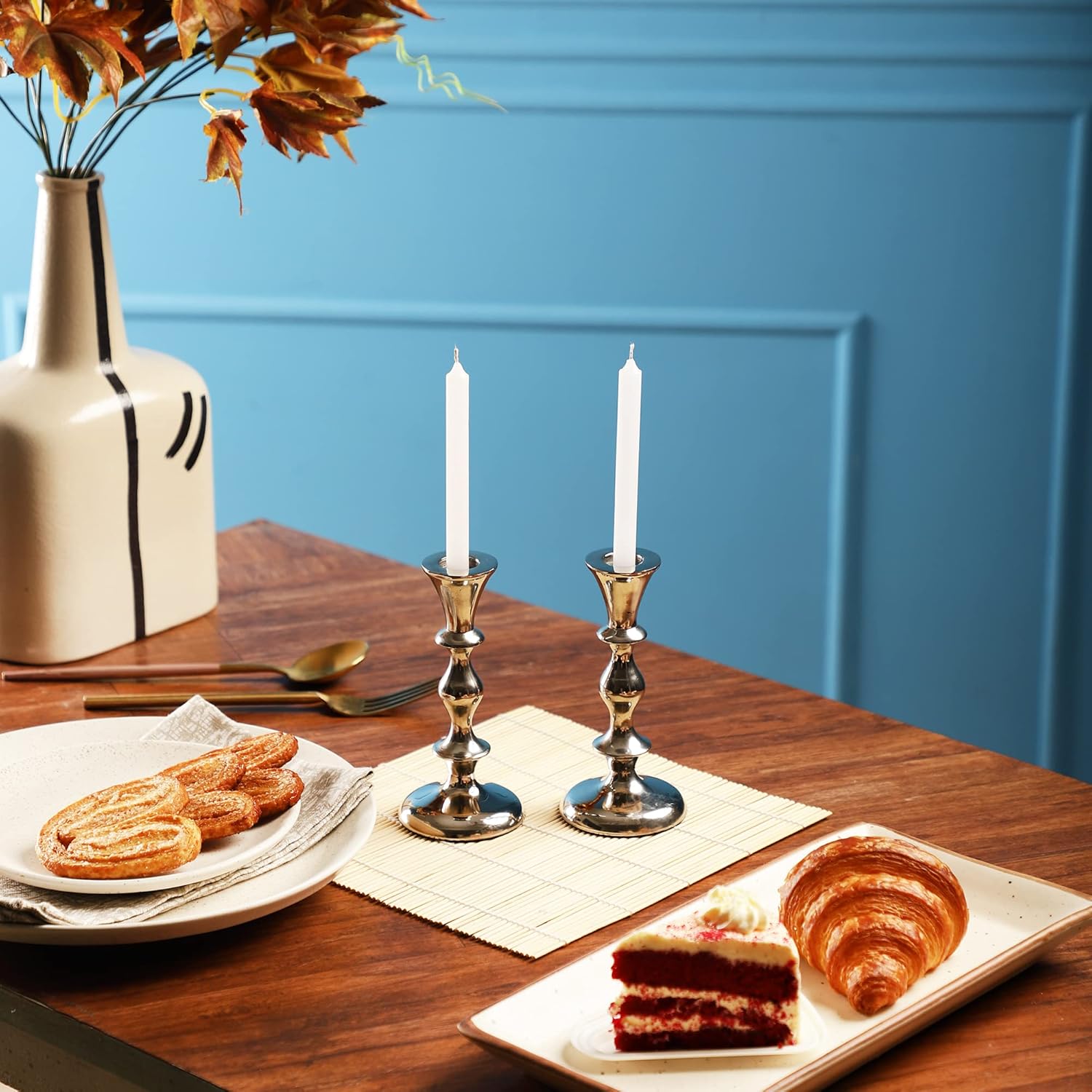 RELY Silver Candle Holder Set of 2