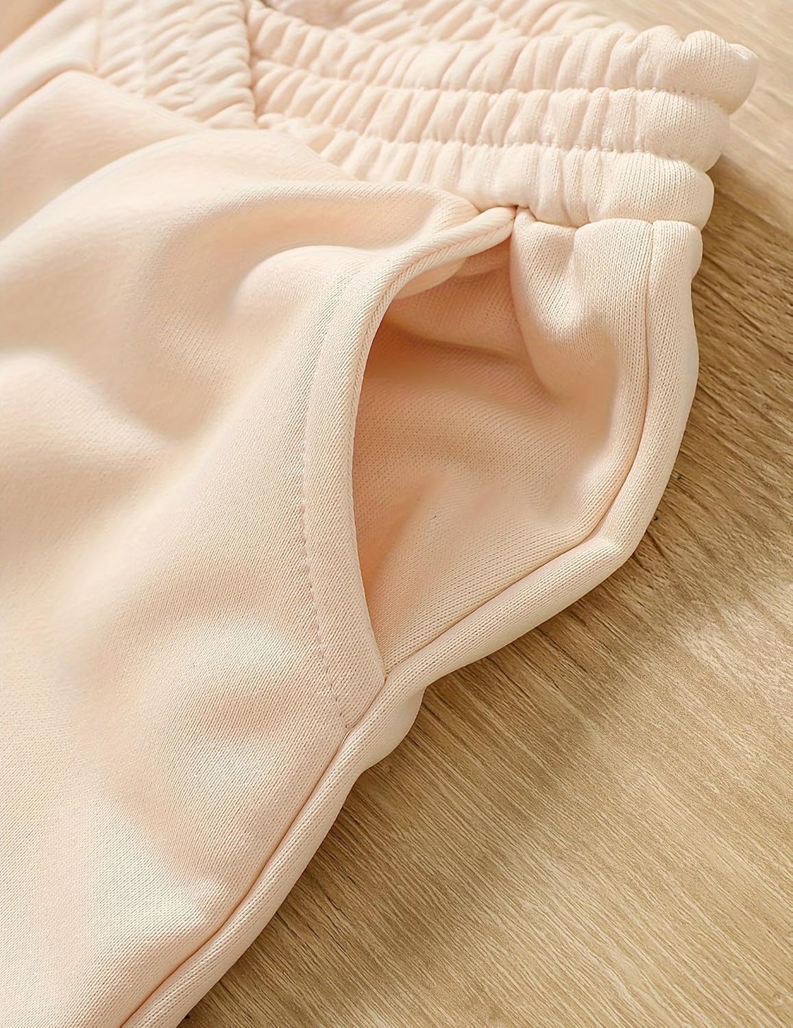 Fdqin Girls 3 Pcs Wide Leg Sweatpants Set