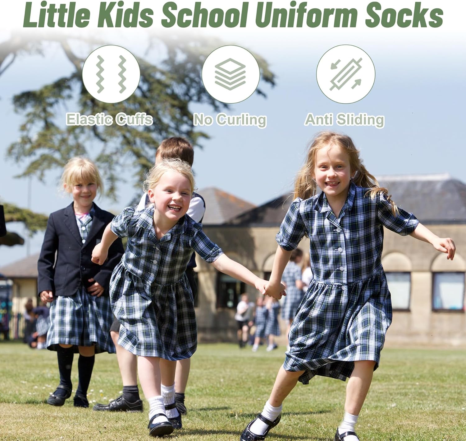 Zando Kids Cotton Triple Stripes Knee High Socks