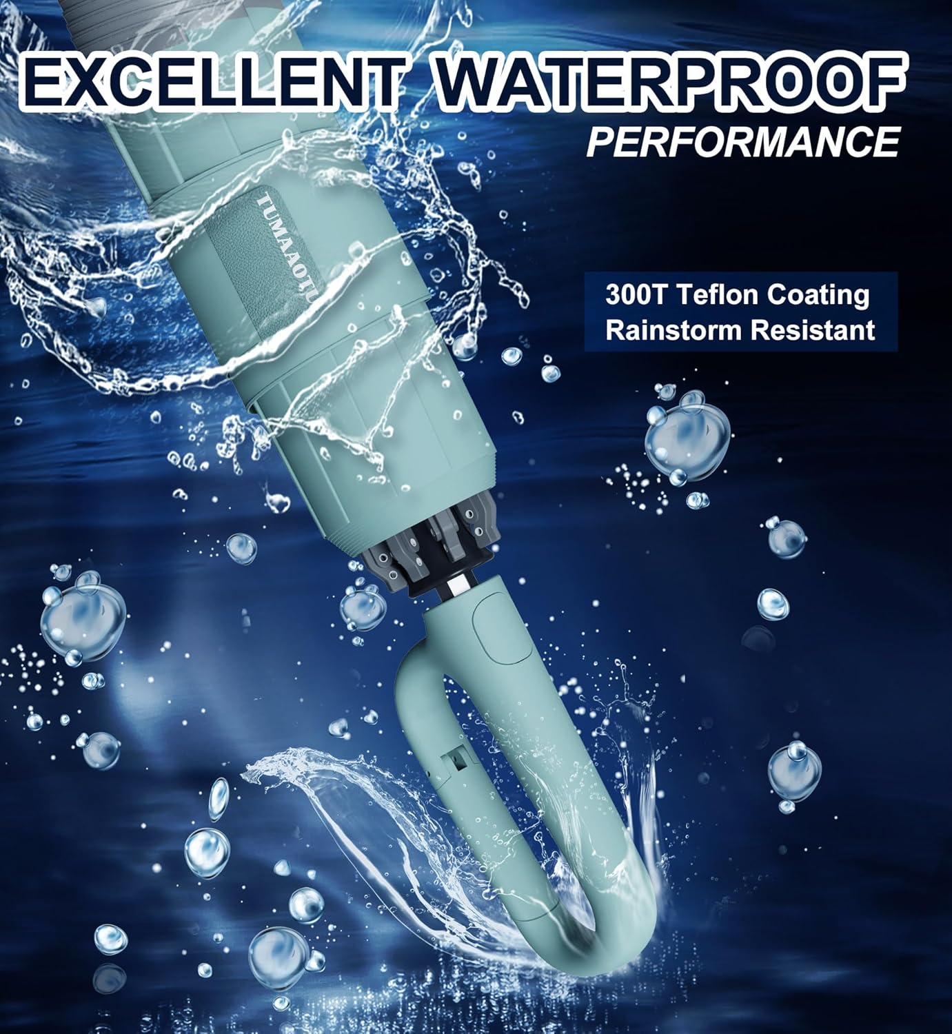 QWB TUMAAOTU Inverted Umbrella with Carabiner Handle