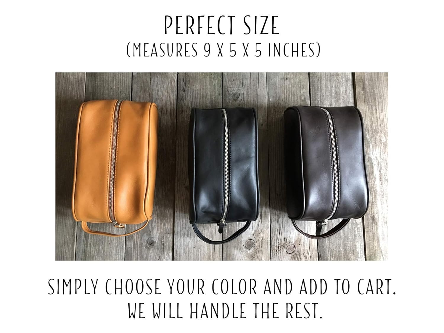 Leather Dopp Kit for Men Personalized Travel Organizer