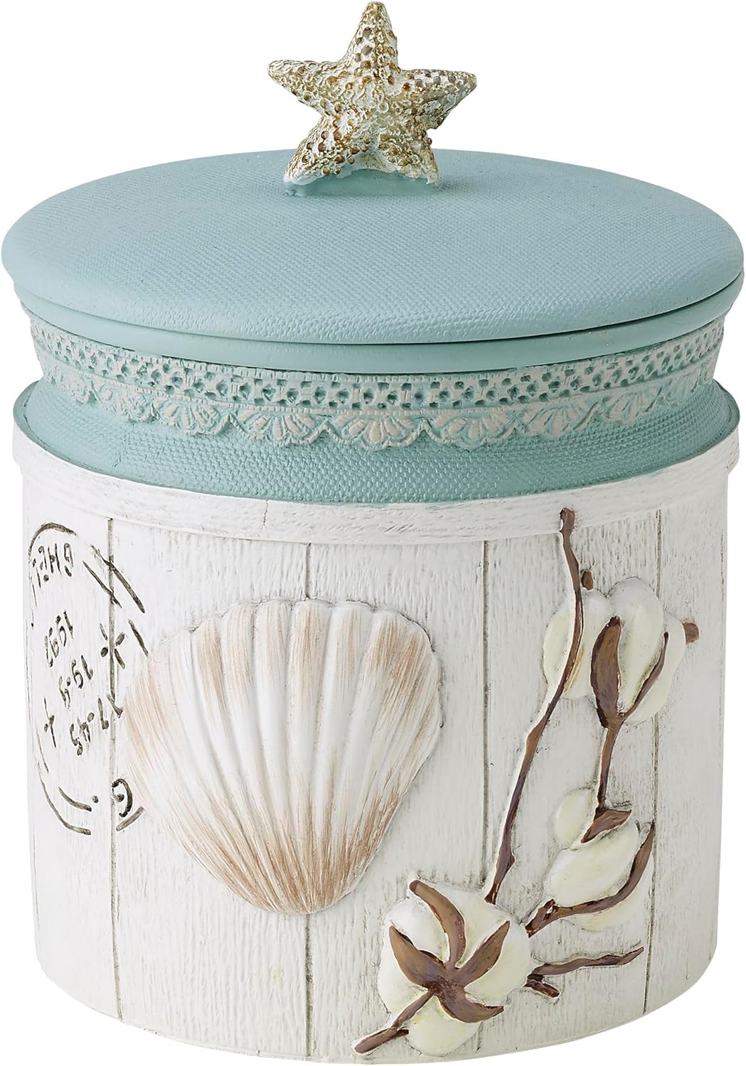 Avanti Linens Covered Jar with Shell Design