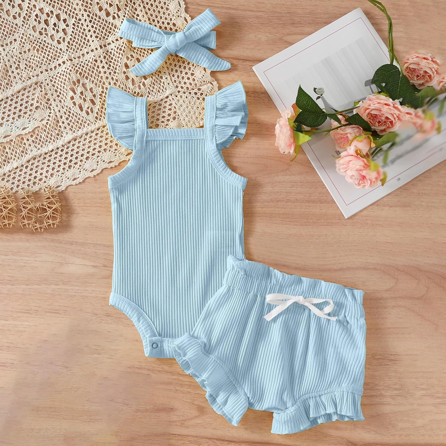 Newborn Baby Girls Summer Outfit Set
