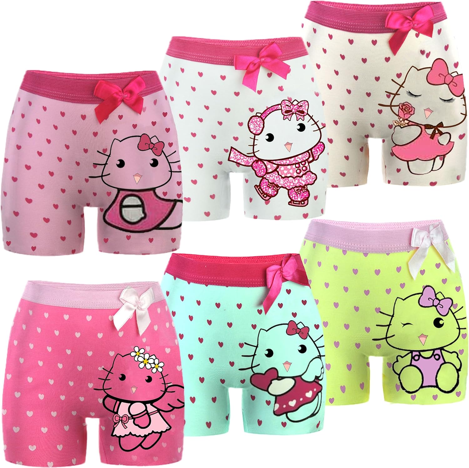Modern ASIR Little Girls Underwear 6-Pack