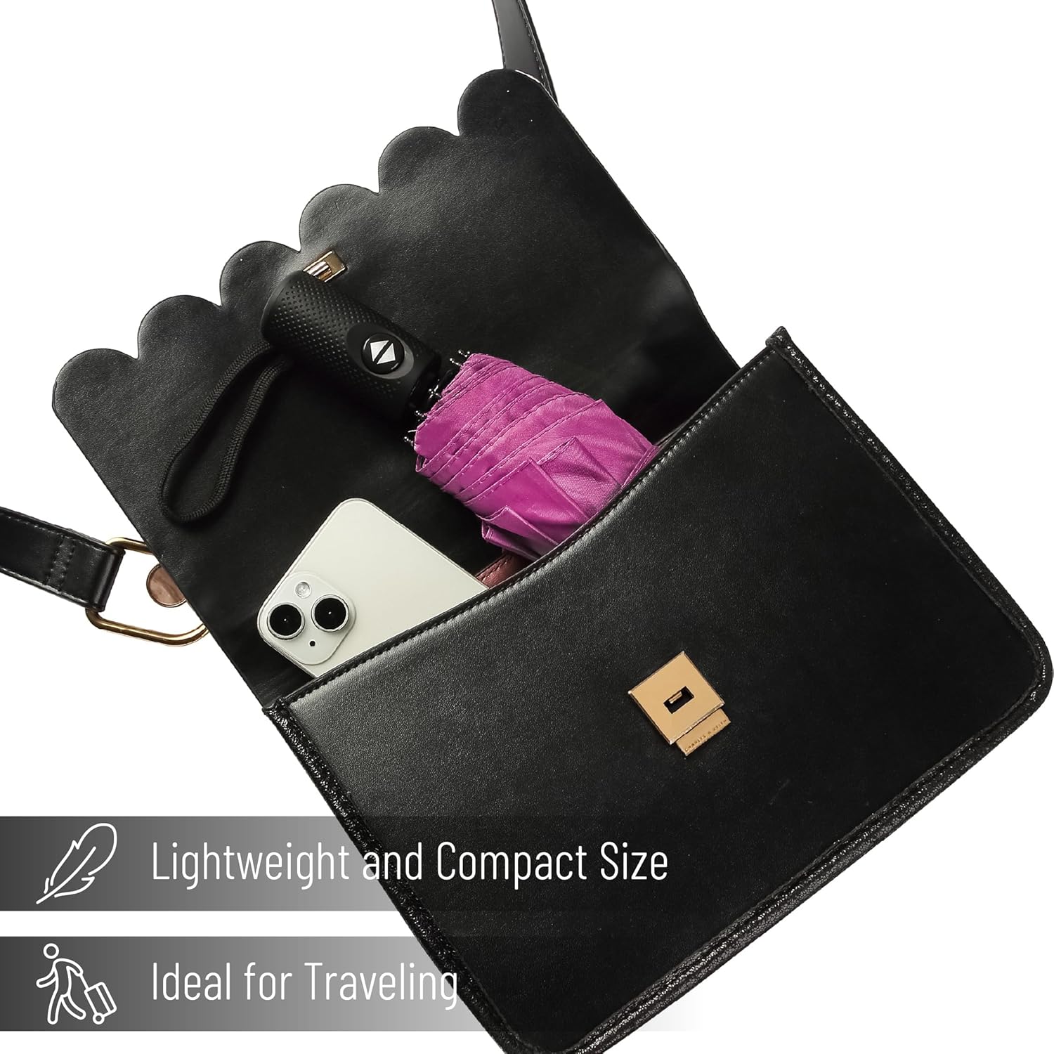 Mr Pen Windproof Travel Umbrella in Violet 1