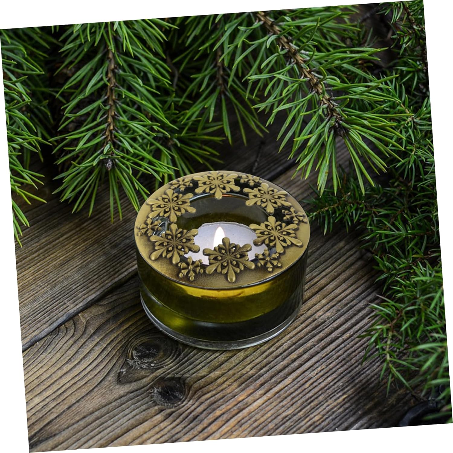 Healeved Chic Hollow Candle Cover Snowflake Design for Jar Candles