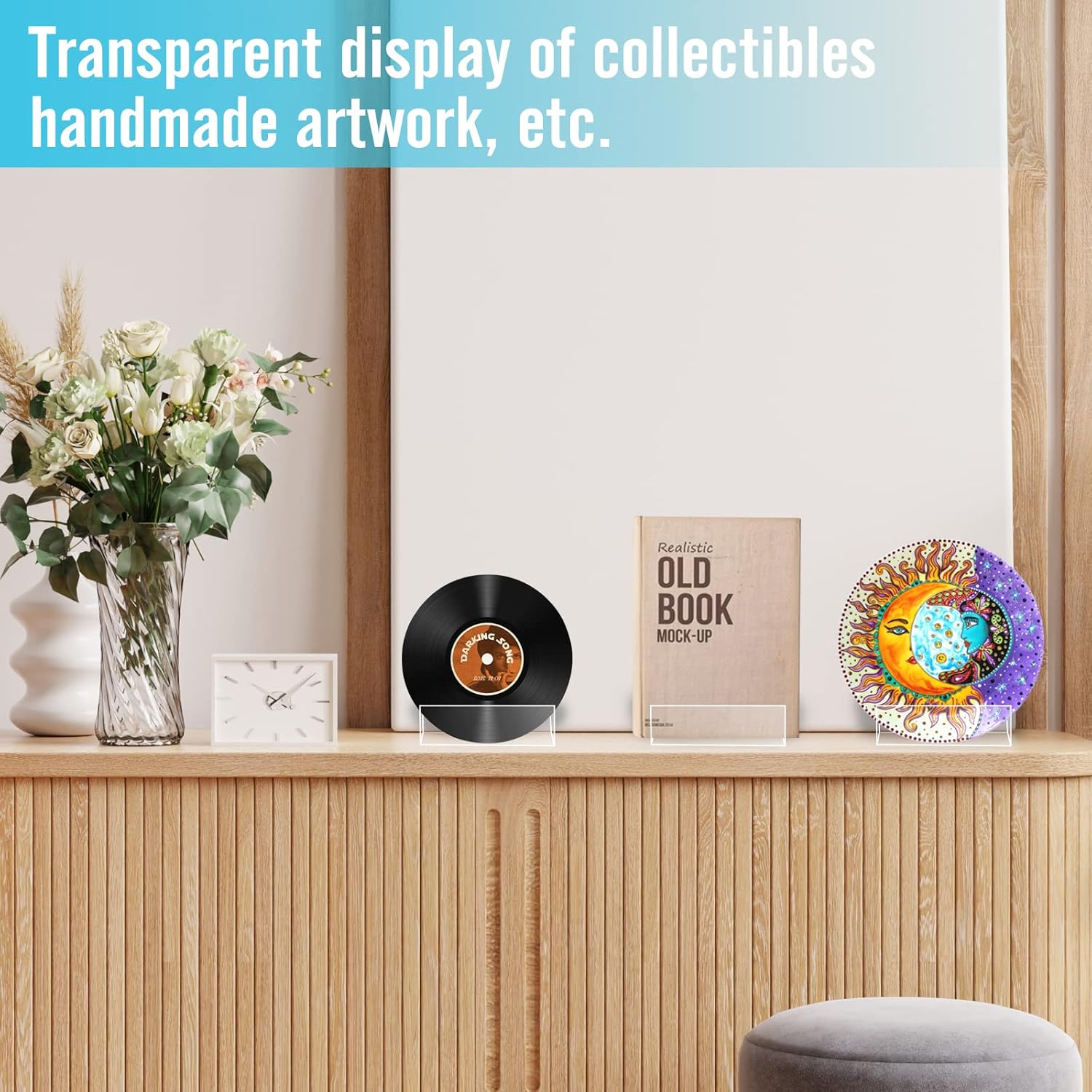 6 Pack Clear Acrylic Book Stand - Multipurpose Display Easel 1
