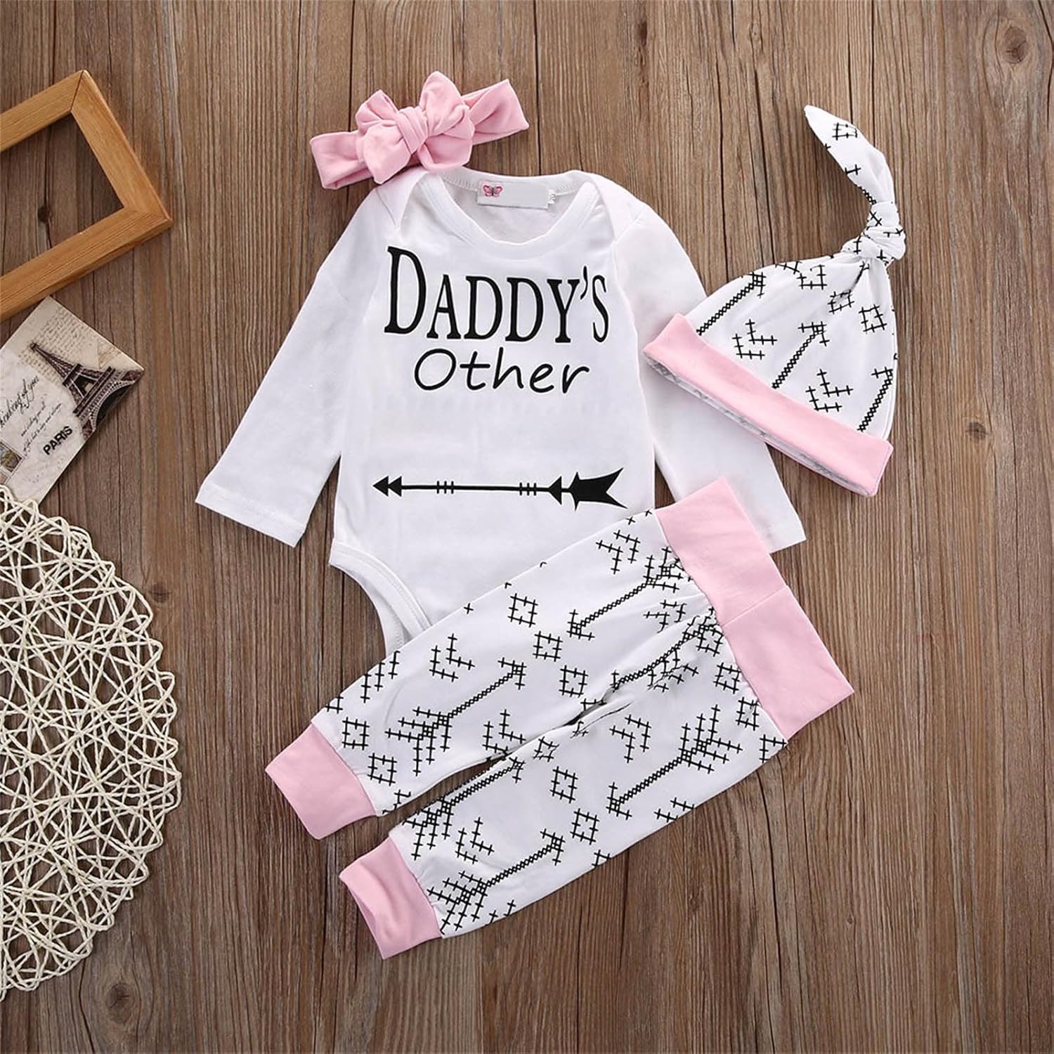 Unisex 4Pcs Newborn Baby Pajamas Set with Hat