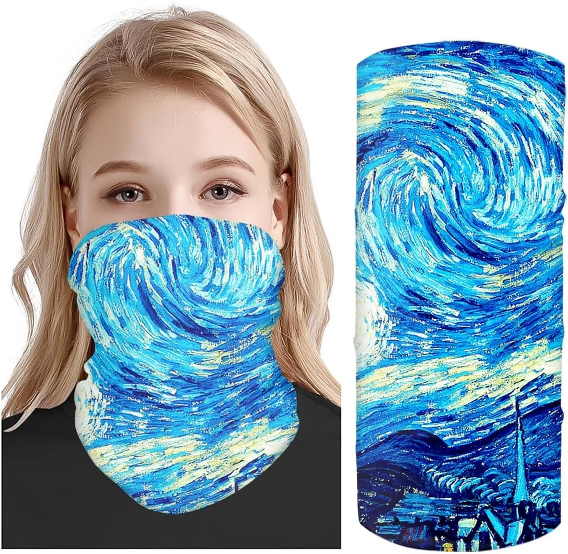 KIDVOVOU 3D Print Bandana Face Mask for Men and Women