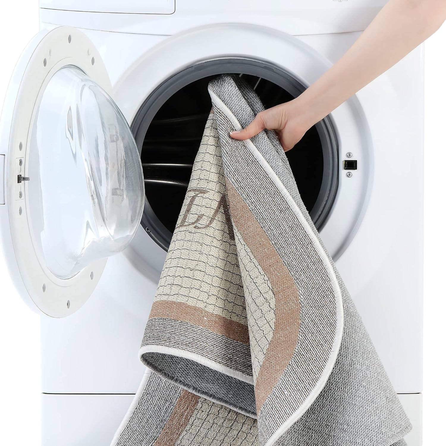 SUSSEXHOME Non-Slip Washable Laundry Rug 20x59 Inches