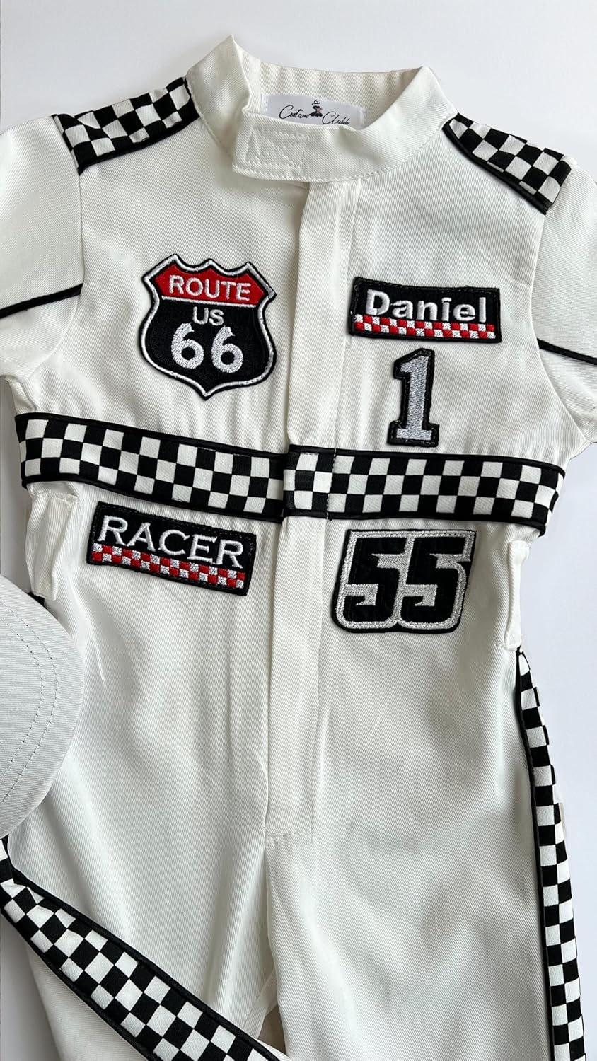 Handmade Race Car Driver Costume for Toddlers - 3T