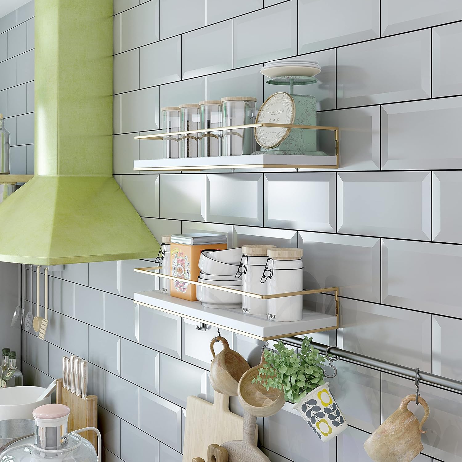 Shario Floating Shelves Set of 2 - White